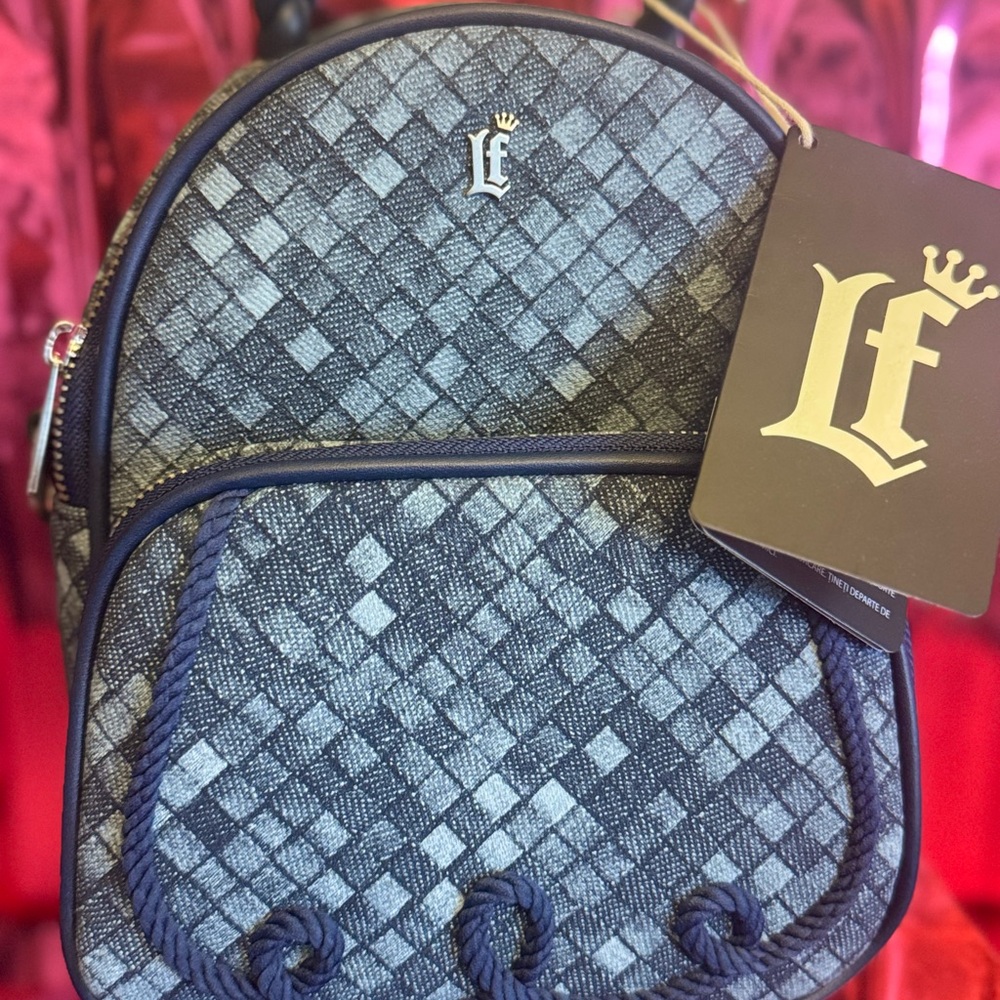 Loungefly Faux Denim Convertible Mini Backpack & Crossbody Bag